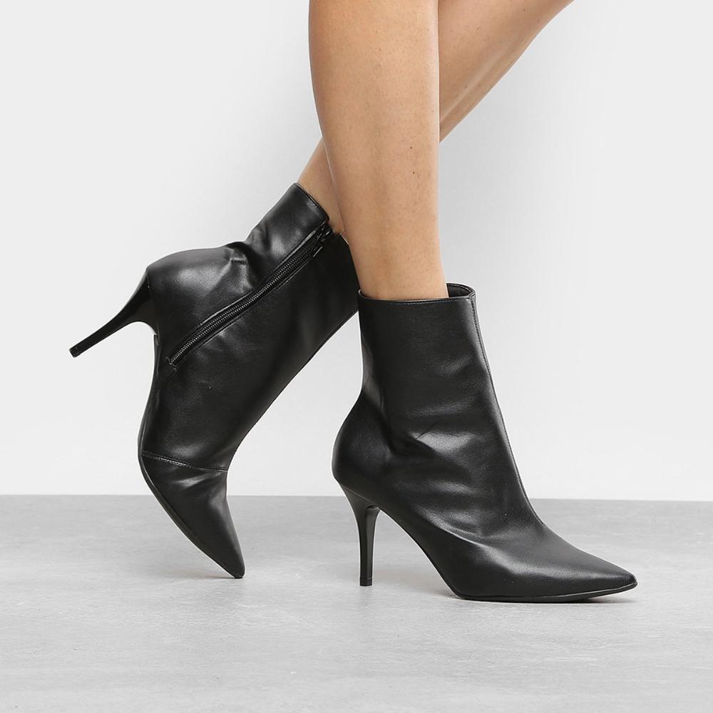 Bota Cano Curto Zatz Salto Fino Feminina - Bota Feminina - Magazine Luiza