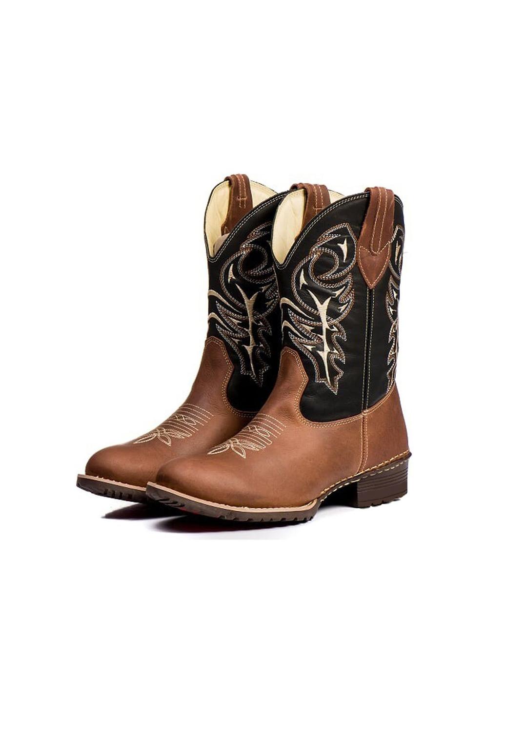 bota cano longo bico redondo masculina