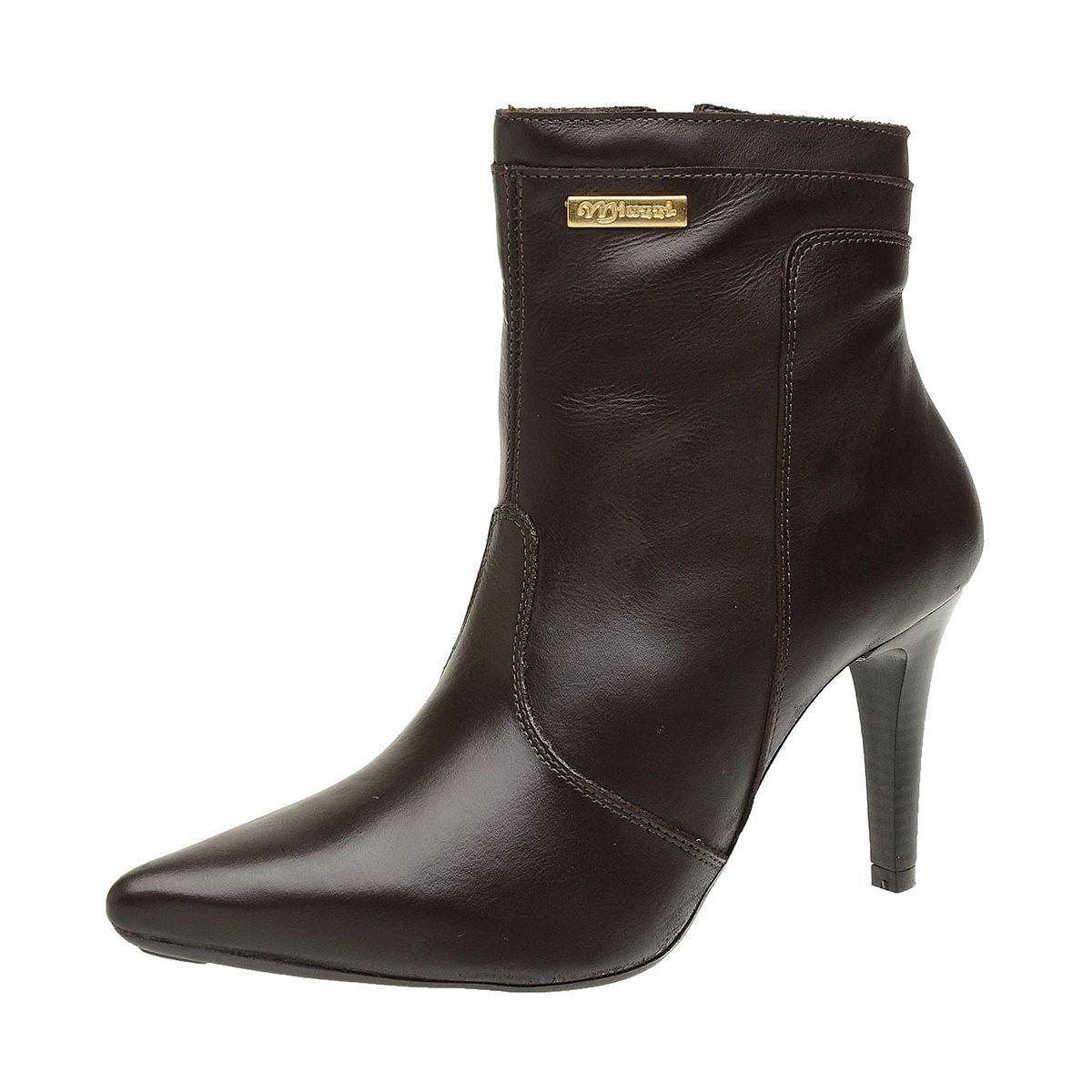 Bota social feminina em couro legítimo 2262 preto - R$ 199.90, cor Preto  #16380, compre agora | Shafa