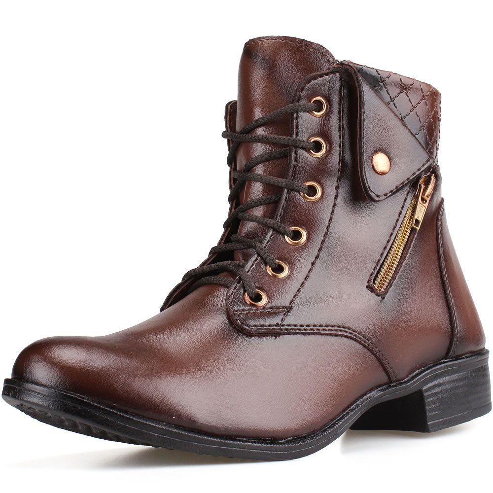 bota de amarrar cano curto