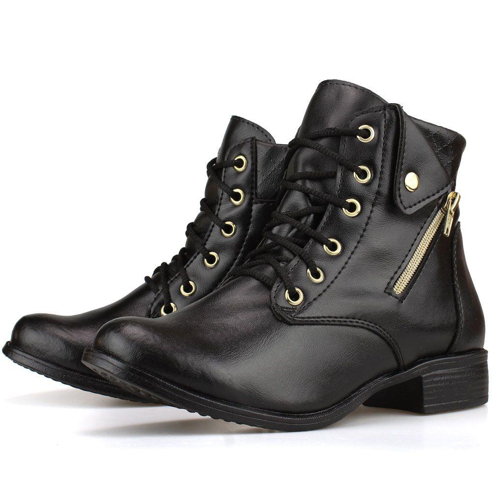 bota de amarrar cano curto
