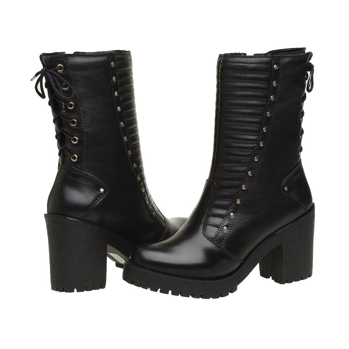 coturno preto masculino rock