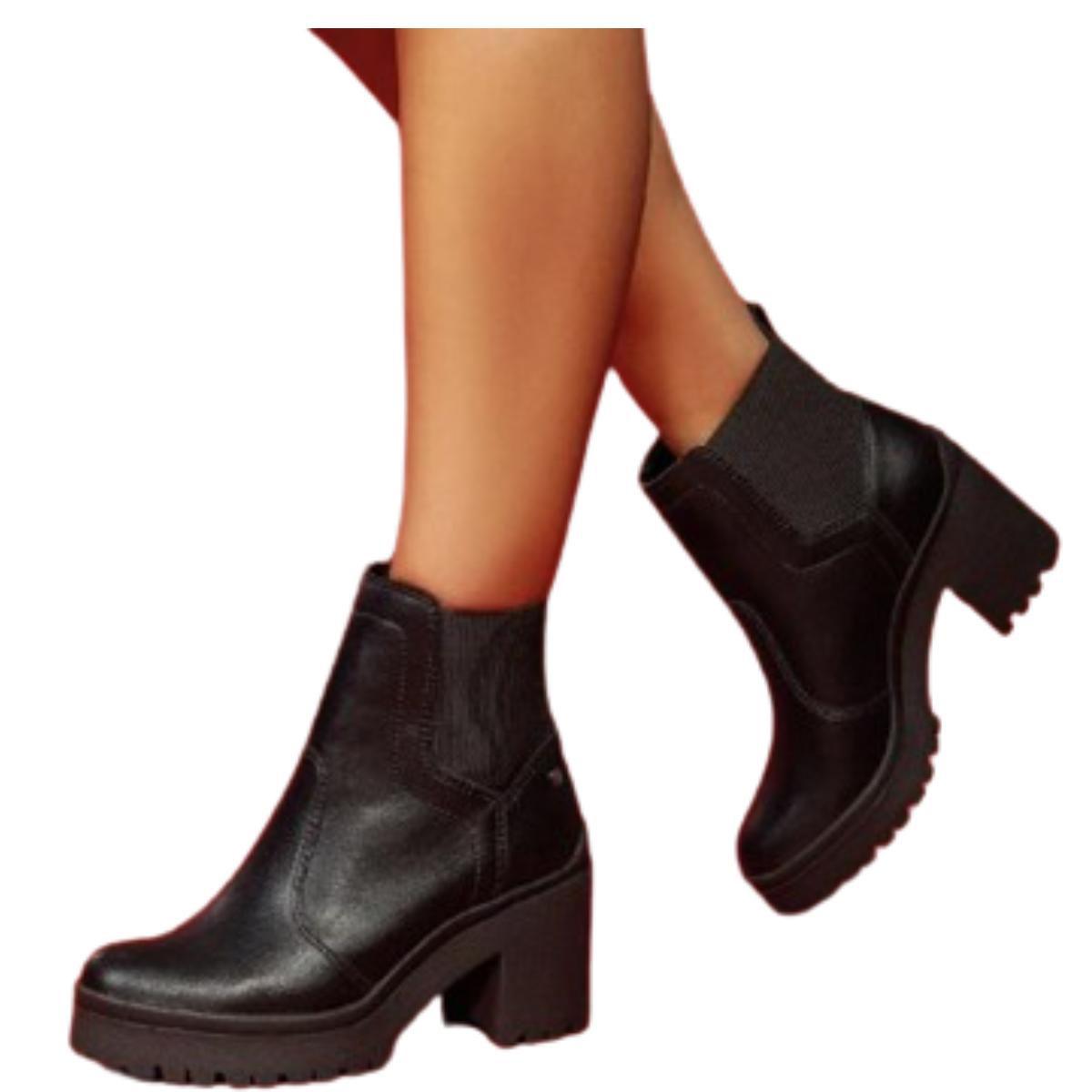 Bota Chelsea Ramarim Salto Bota Coturno Ramarim Tratorada Feminina