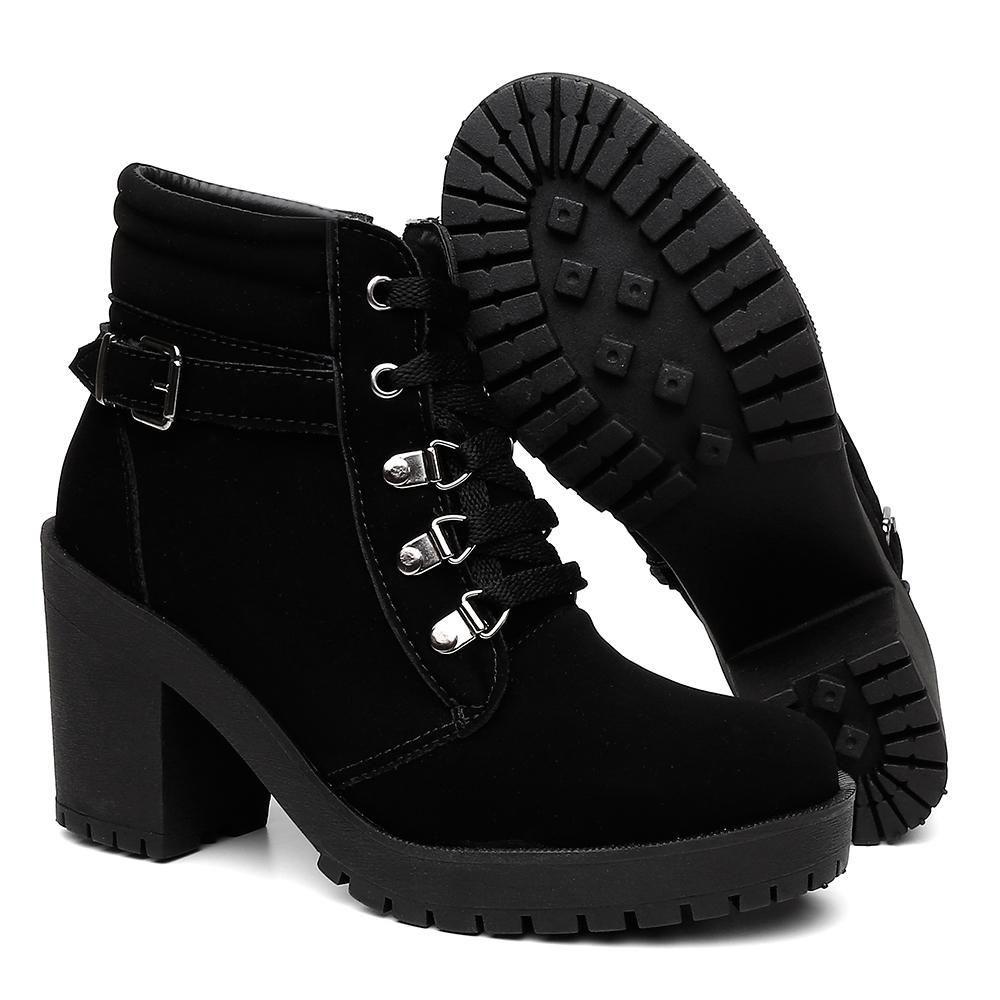 bota nobuck feminina salto