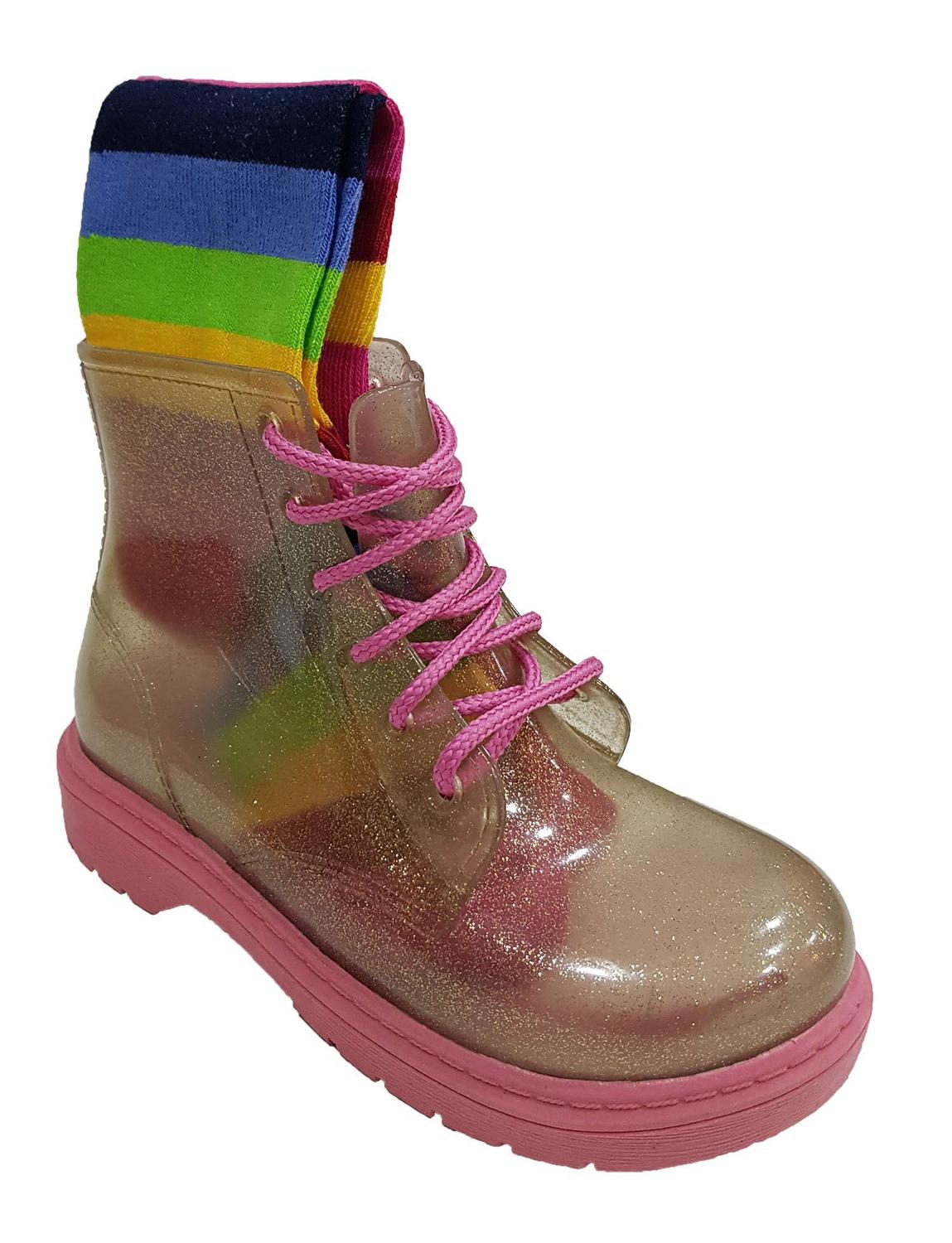 Bota Coturno Infantil Transparente + Meia LueLua Galocha - Lue Lua -  Galocha - Magazine Luiza