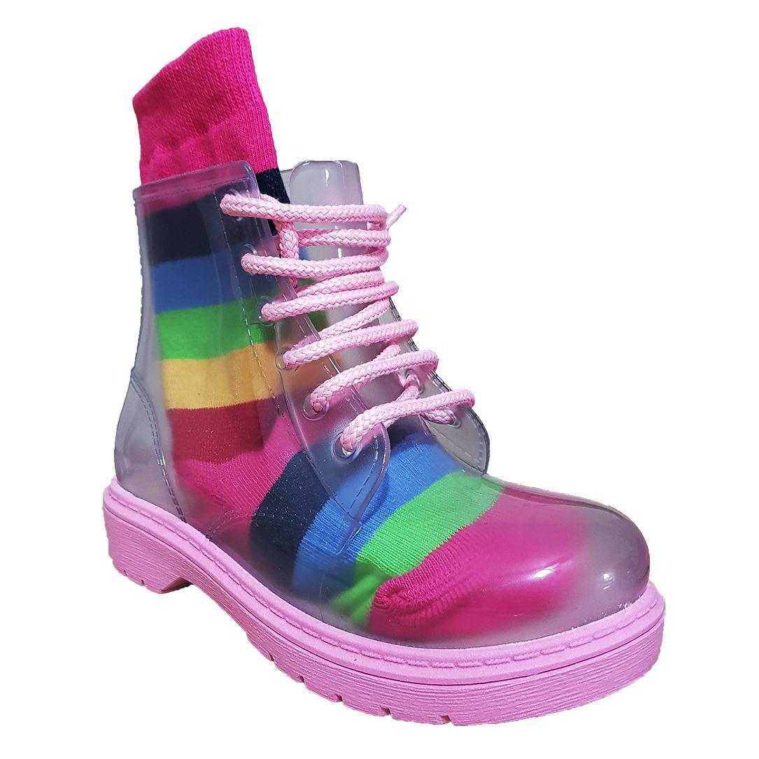 Bota Coturno Infantil Transparente + Meia LueLua Galocha - Lue Lua - Moda  Infantil - Magazine Luiza