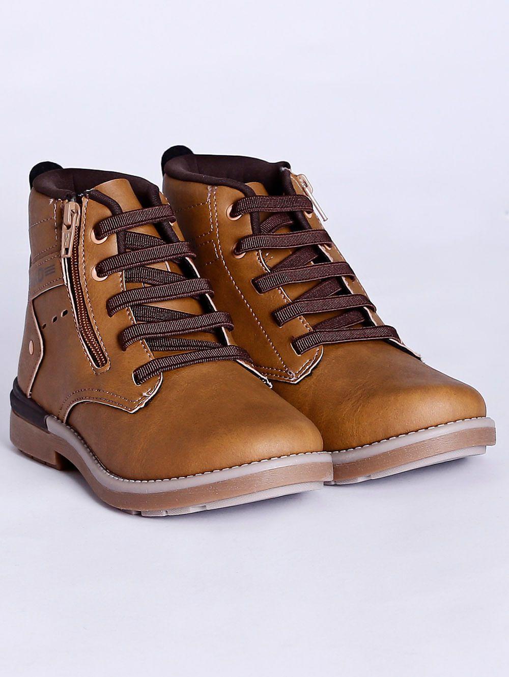 Bota Coturno Kidy Infantil Para Menino - Caramelo/marrom - Coturno Infantil  - Magazine Luiza
