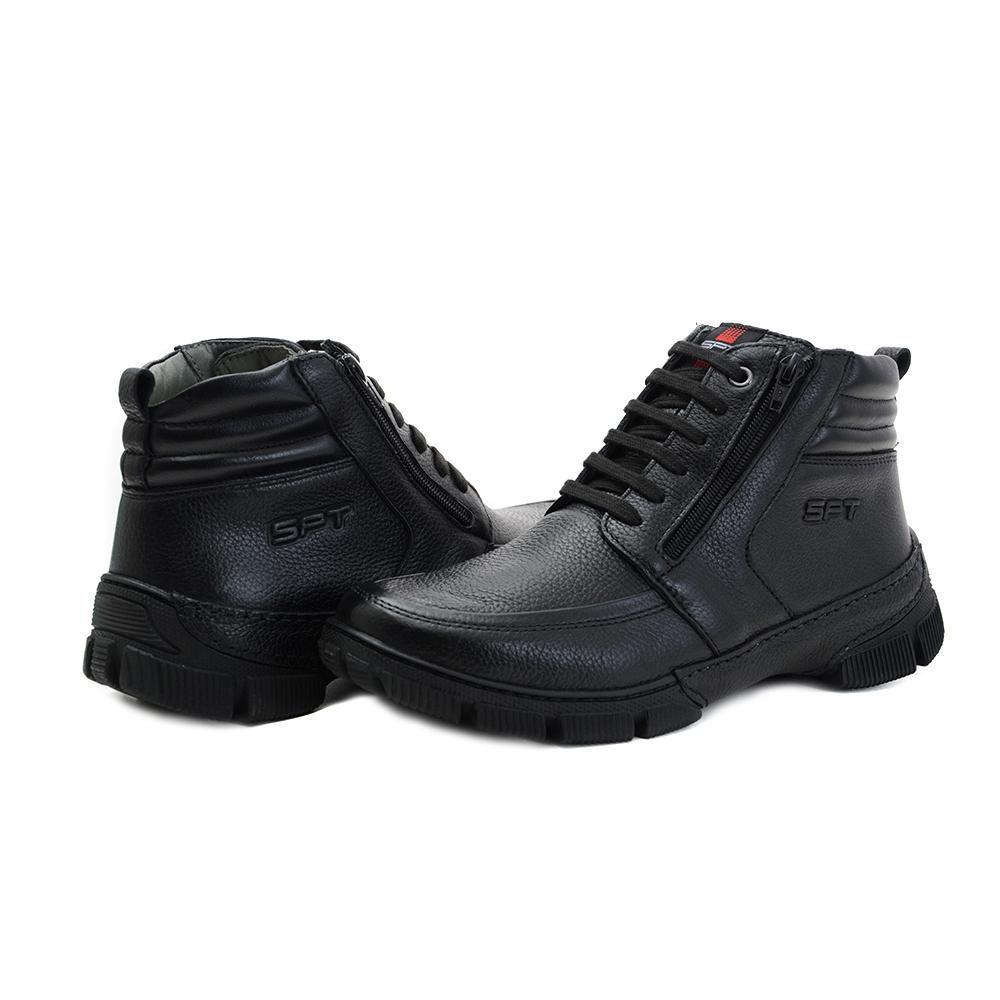 Bota Coturno Masculino Couro Cadarço Conforto Casual - Sapatoterapia -  Coturno Masculino - Magazine Luiza