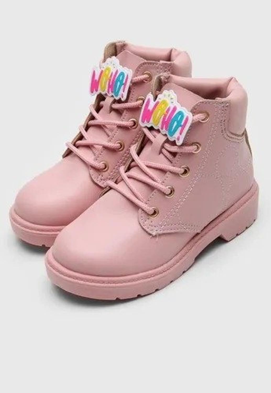 Bota Coturno Molekinha Infantil Feminina 2164.122 Rosa - Coturno Infantil -  Magazine Luiza