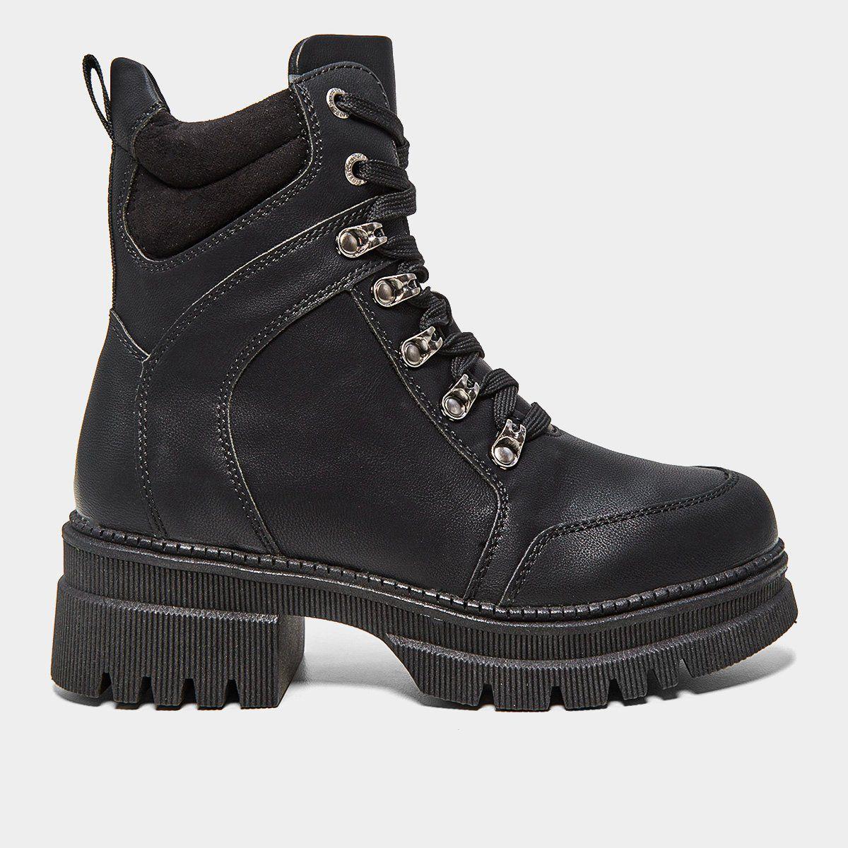 Bota Coturno Mooncity Cano Médio Feminina Coturno Feminino