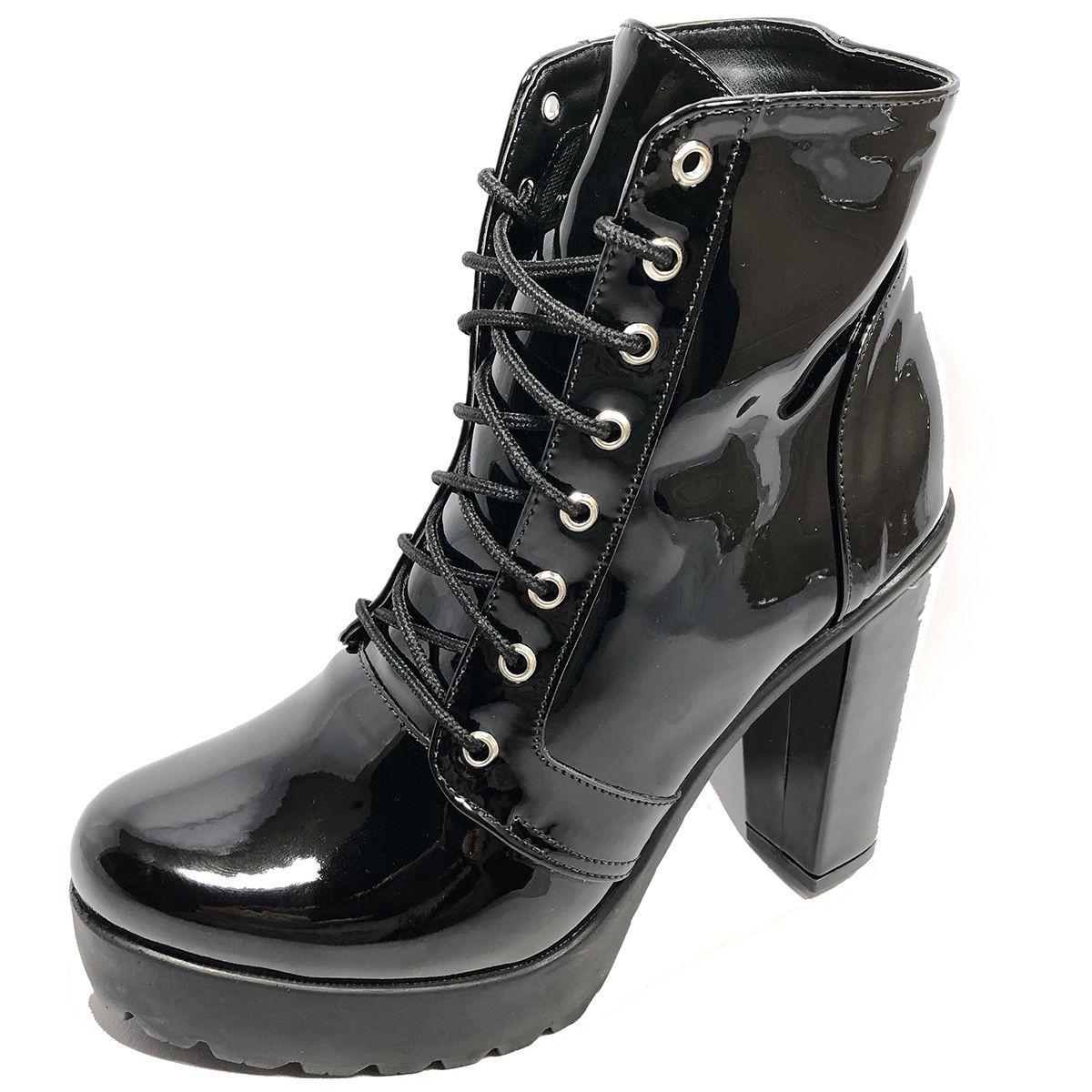 bota vizzano coturno verniz