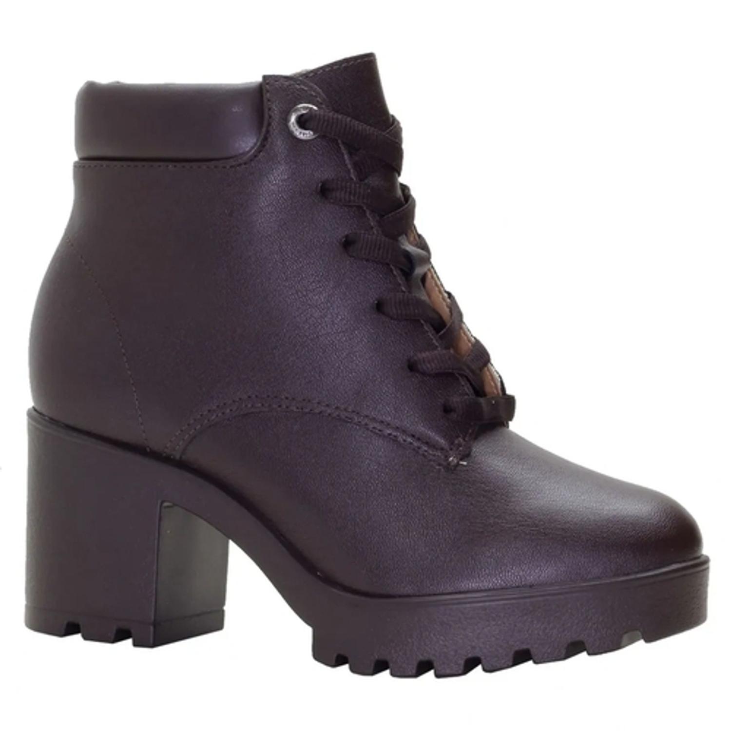 Bota Coturno Vizzano Tratorada Salto Grosso Feminina - 3073.105 - Coturno  Feminino - Magazine Luiza