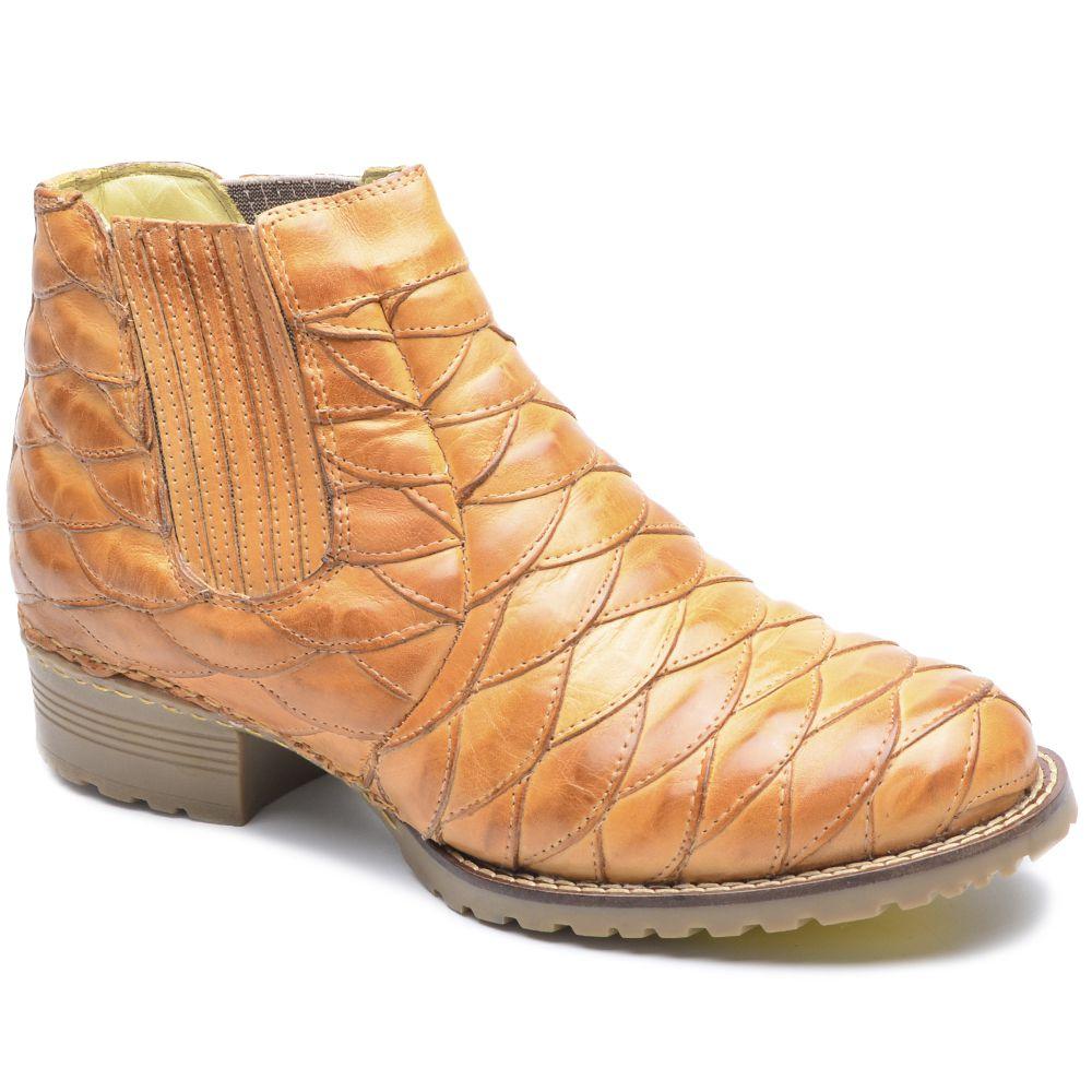 bota couro escamado