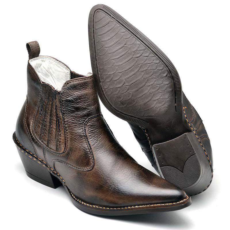 Bota Country Masculina Bico Fino Top Franca Shoes Marrom - Bull Brasil -  Bota Masculina - Magazine Luiza