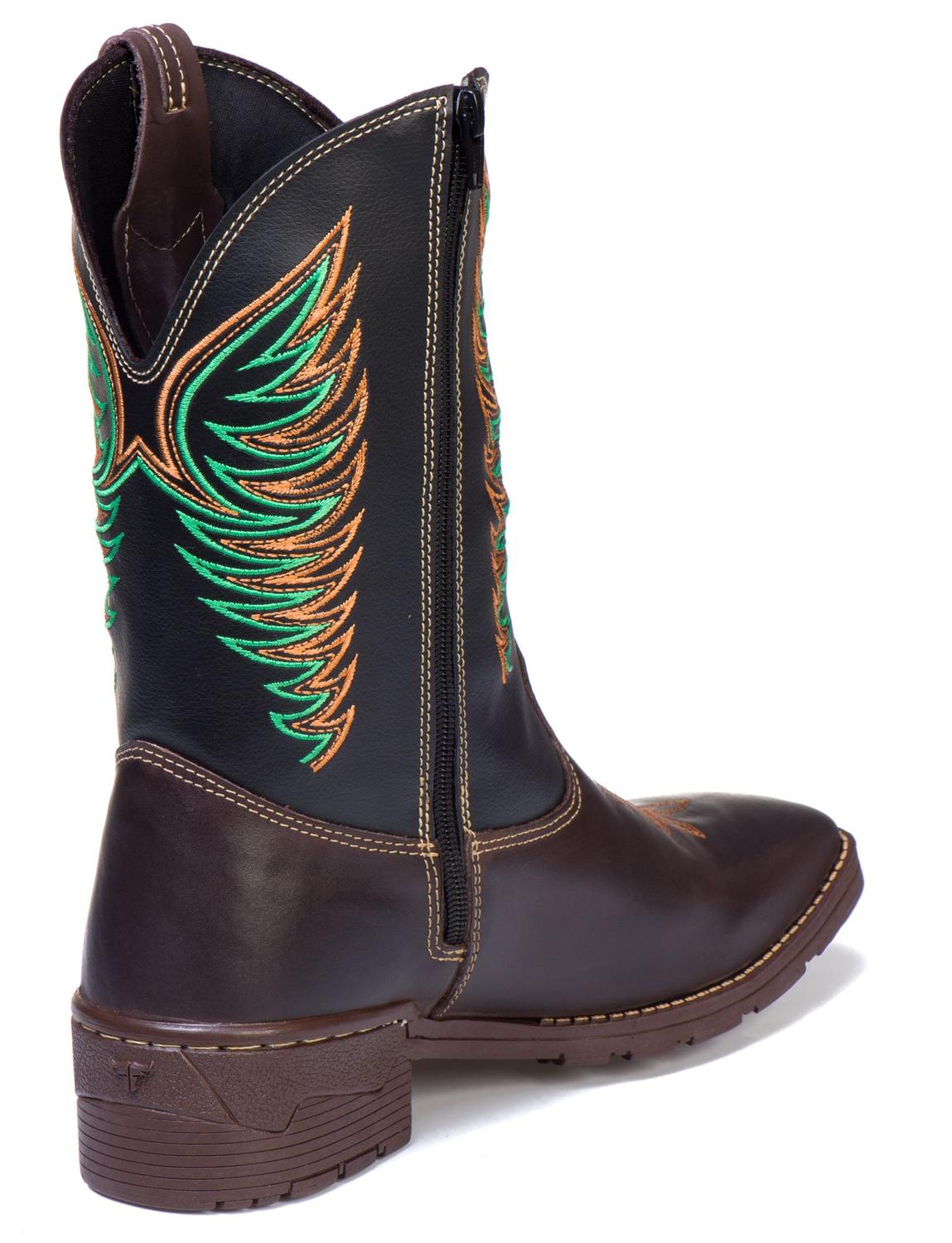 bota country masculina com ziper
