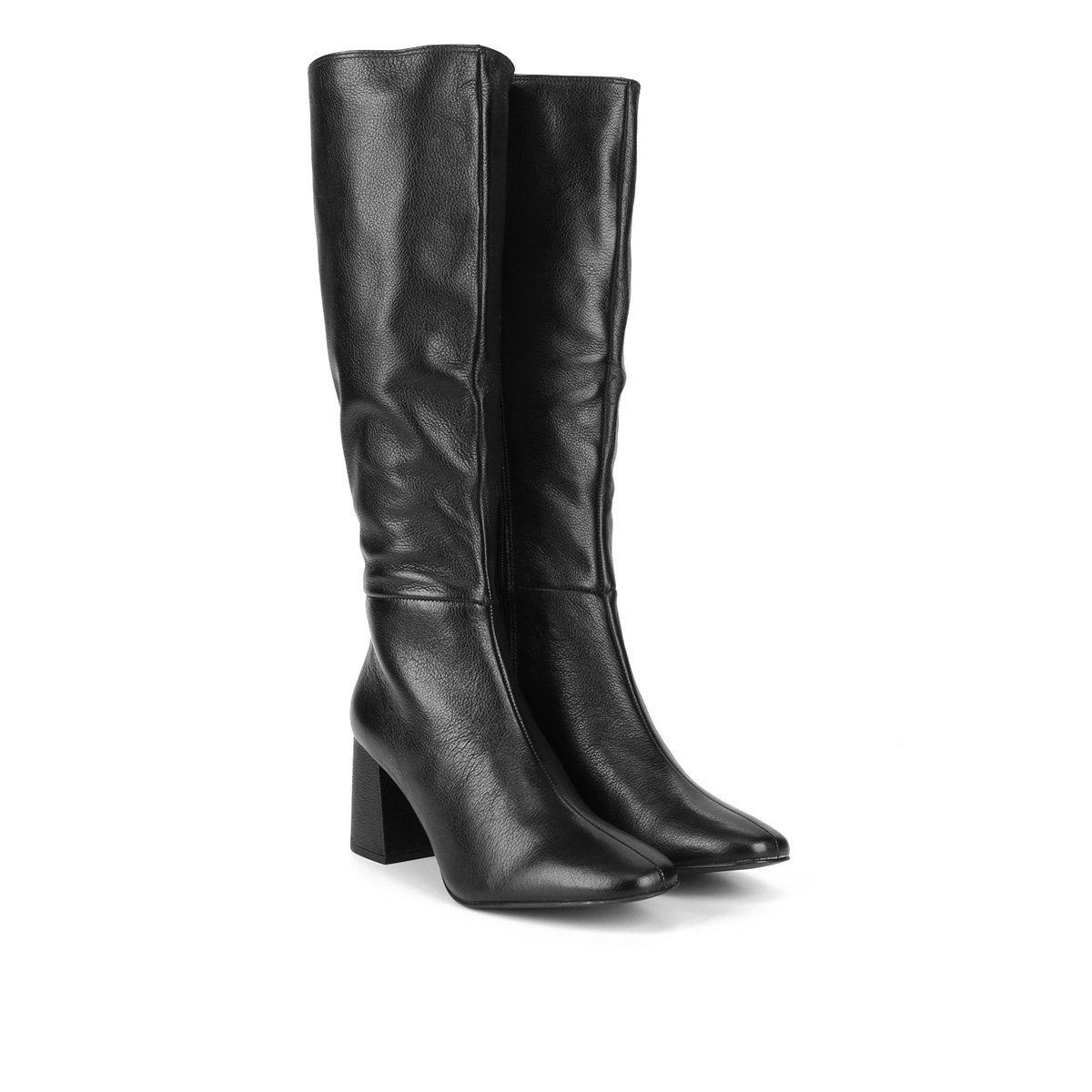 Bota Over Loucos E Santos Bota Couro Cano Alto Loucos Santos Salto