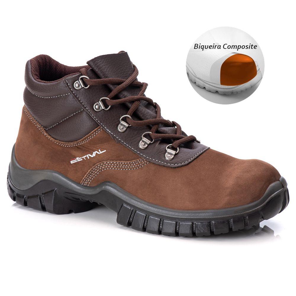 Bota de Segurança em Couro Estival WO10033S1 Bico Composite