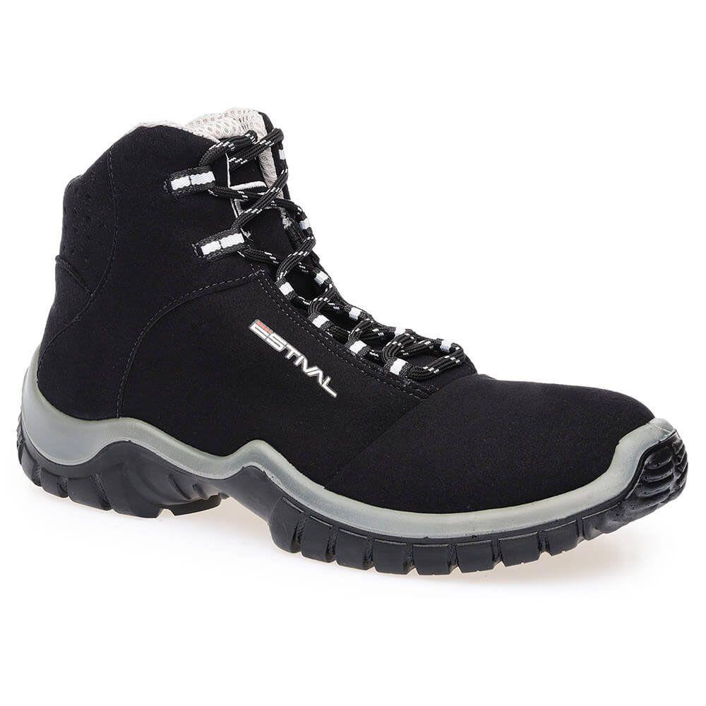 Bota de Segurança em Microfibra - Preto e Cinza - Estival - EN10071S2 - CA  28.543 - Bota Feminina - Magazine Luiza