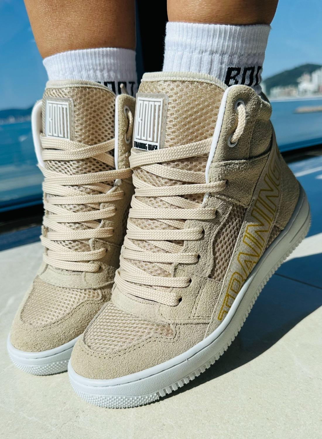 Alto Fitness Tenis Cano Alto Para Academia Feminino Botinha