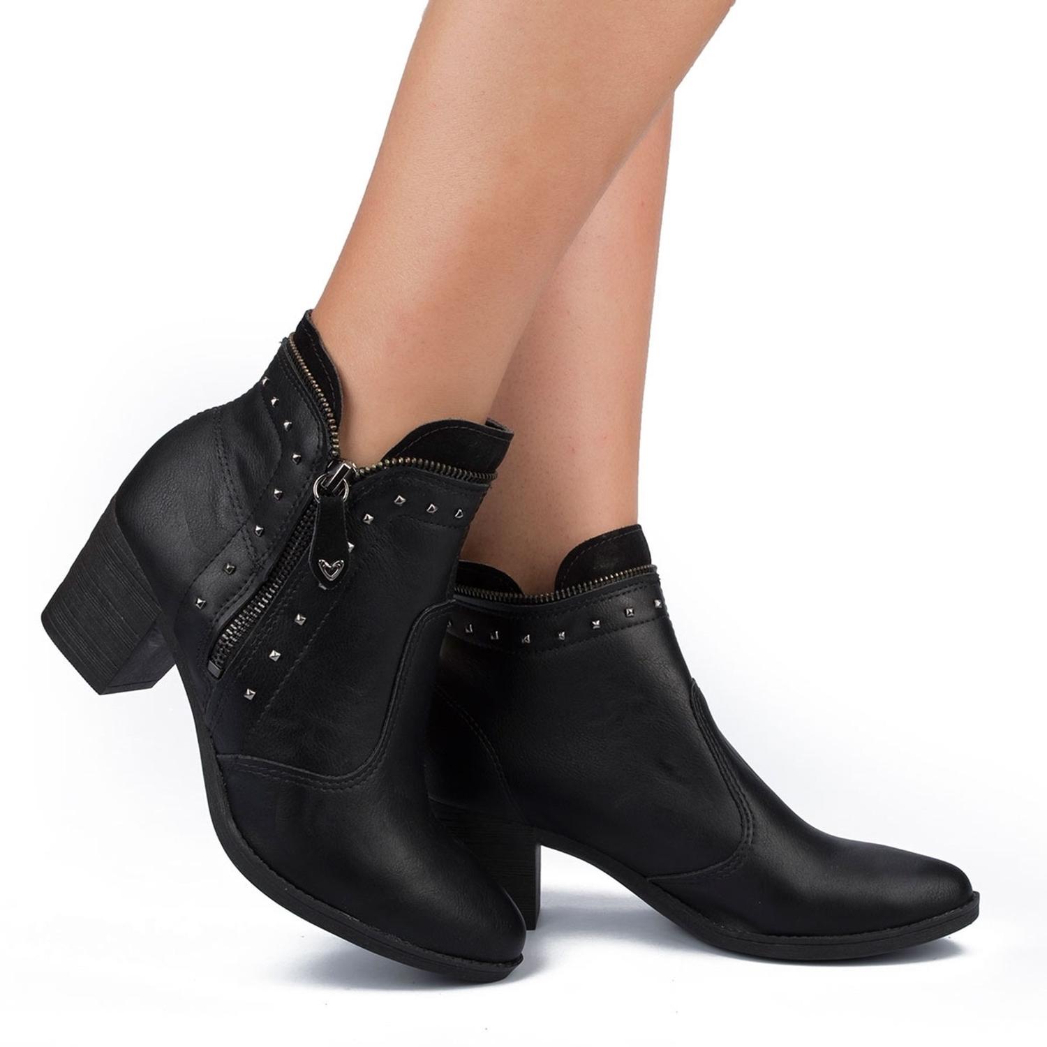 Bota Mississipi Ankle Boot Salto Baixo Q1681 nas americanas