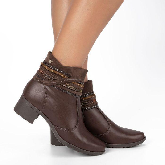 Bota Feminina Cano Curto Mississipi Q3621 - Bota Feminina - Magazine Luiza