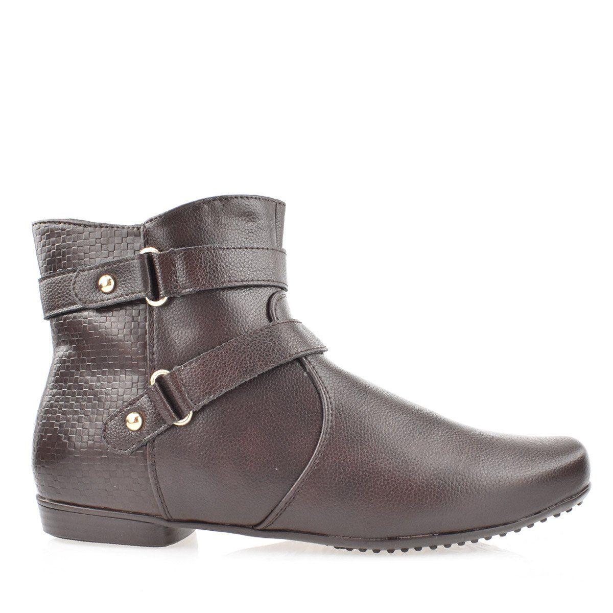 bota cano curto mooncity marrom