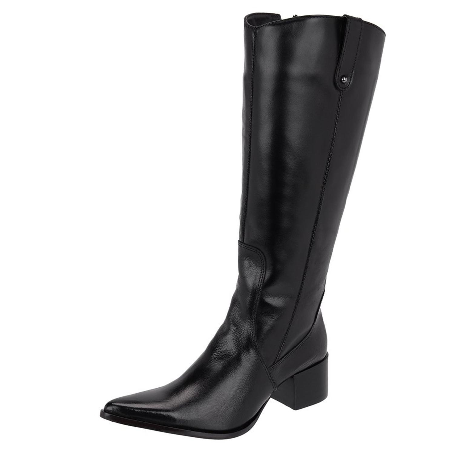 bota cano alto bico fino salto medio