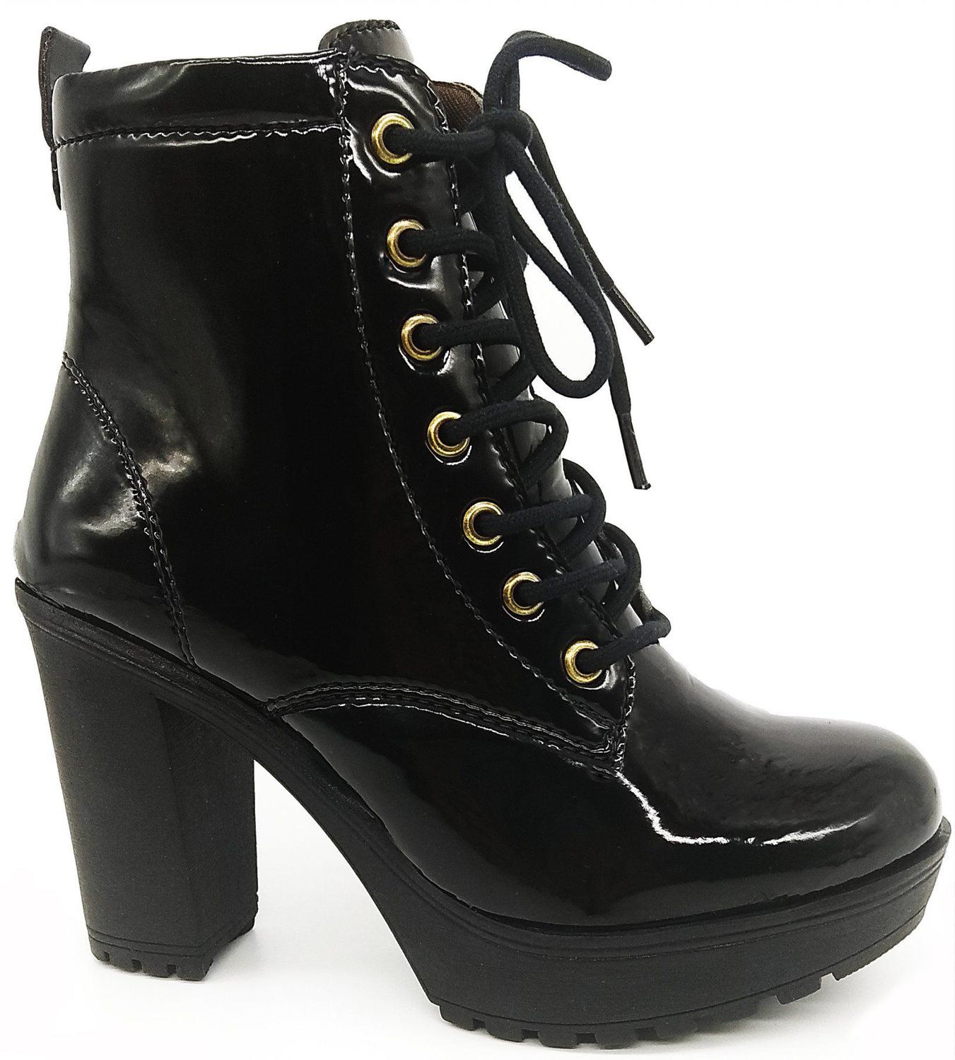 bota feminina coturno salto alto