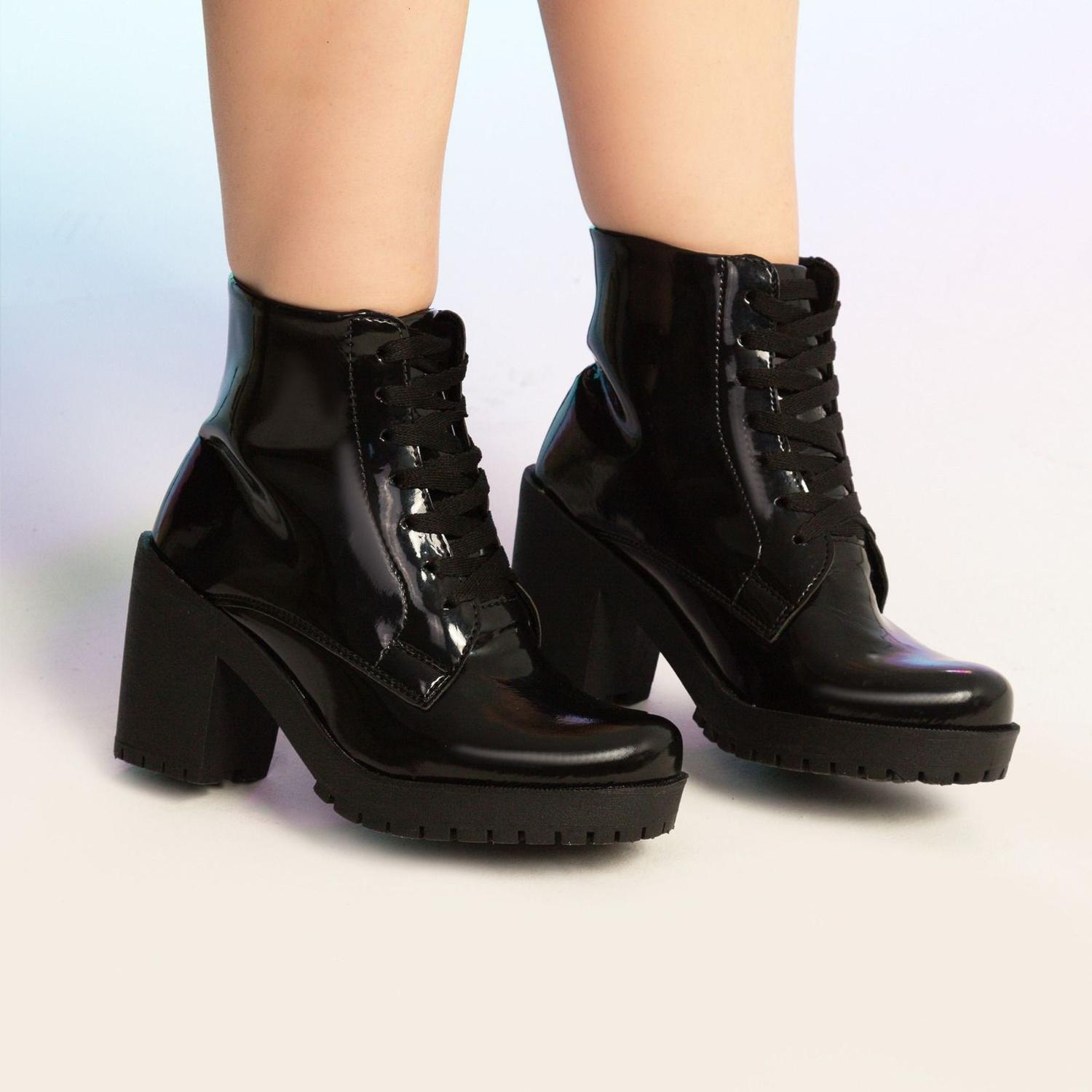 Coturno Tratorado Bota Coturno Feminina Barata Bota Feminina