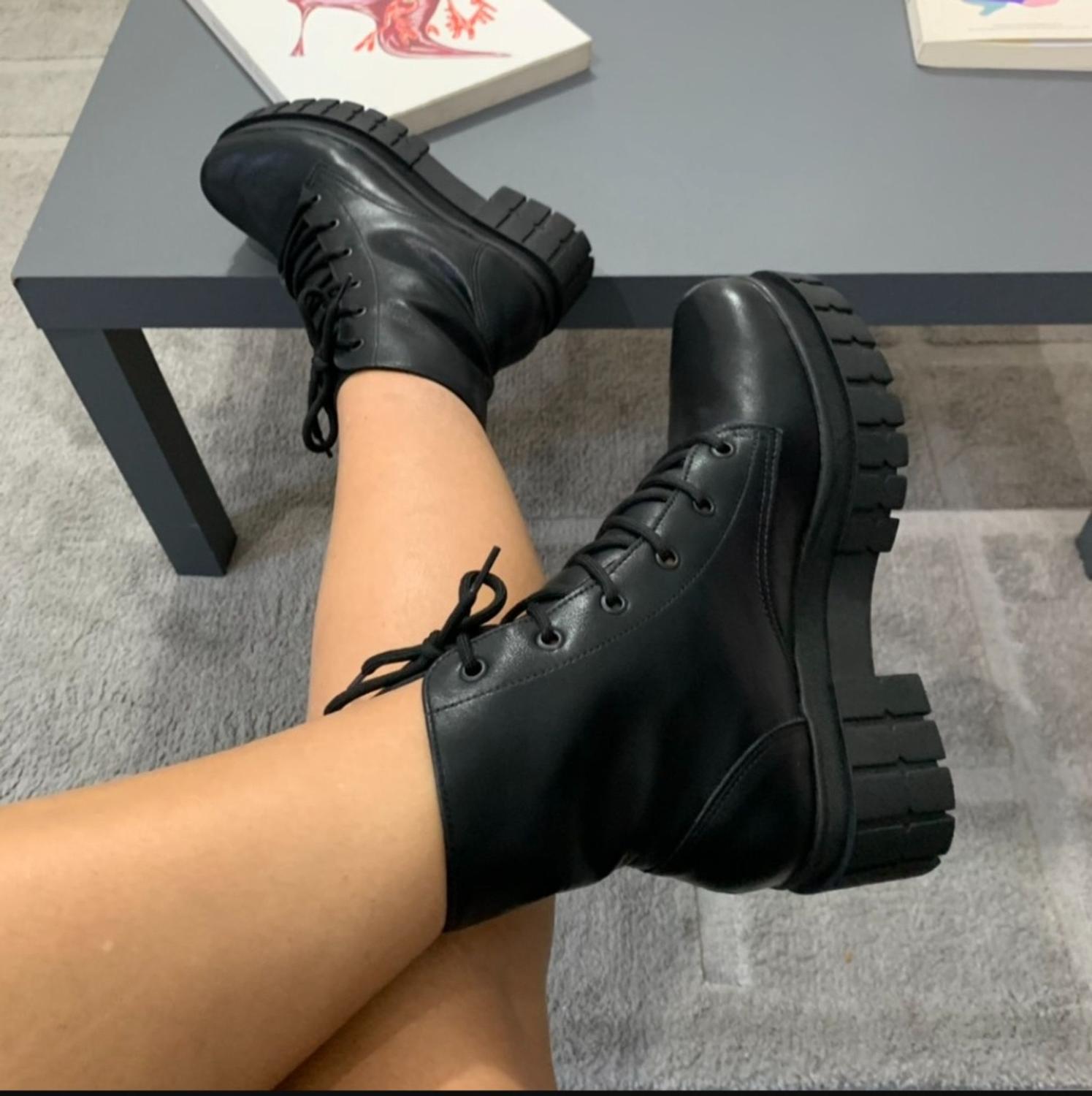 Bota Feminina Coturno Via Marte Tratorada Salto Alto Coleção Nova 21-4501  Original - Coturno Feminino - Magazine Luiza