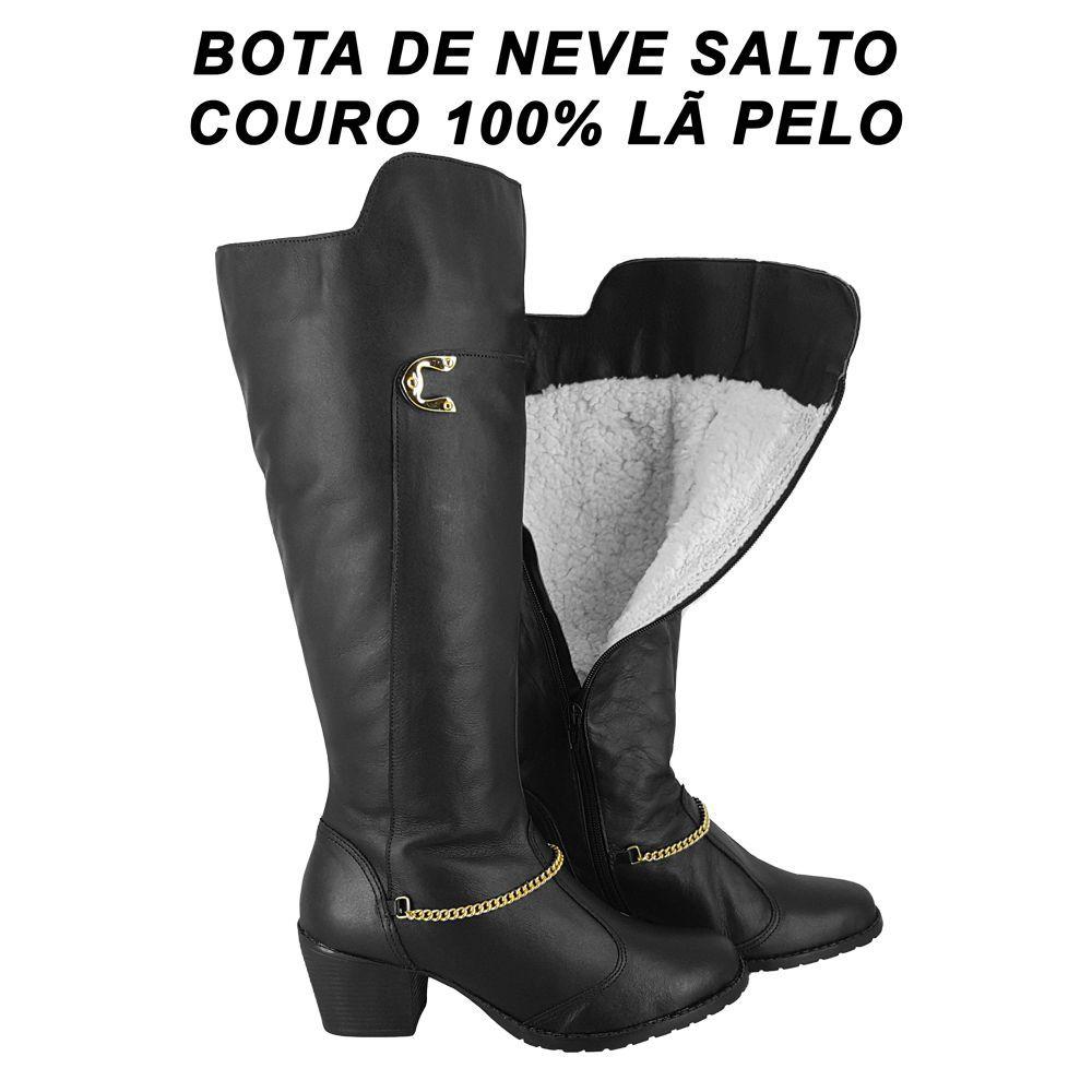 bota de salto com pelo