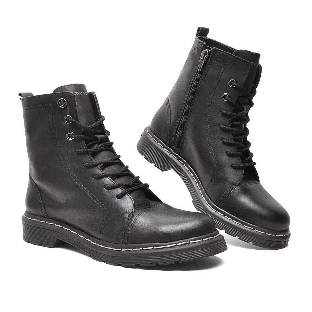 Coturno Cravo E Canela Couro Bota Couro Coturno Cravo E Canela