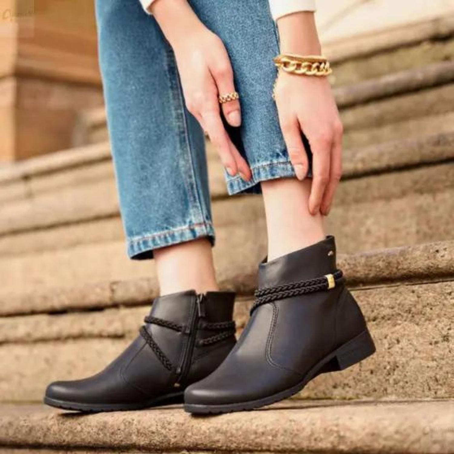 Bota Feminina Bota Rasteira Mississippi Rasteira Bota Preta Cano