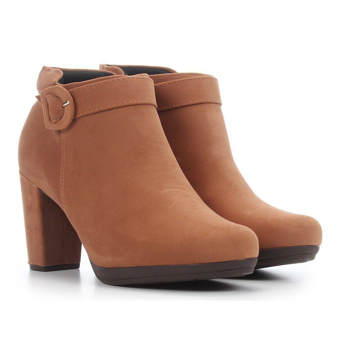 bota nobuck feminina salto