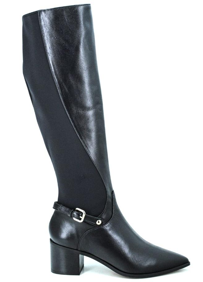 bota cano longo bico fino salto baixo