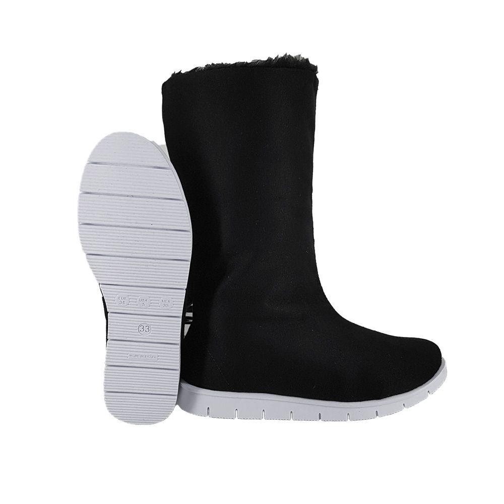 bota pelo feminina neve confort nobuck mooncity