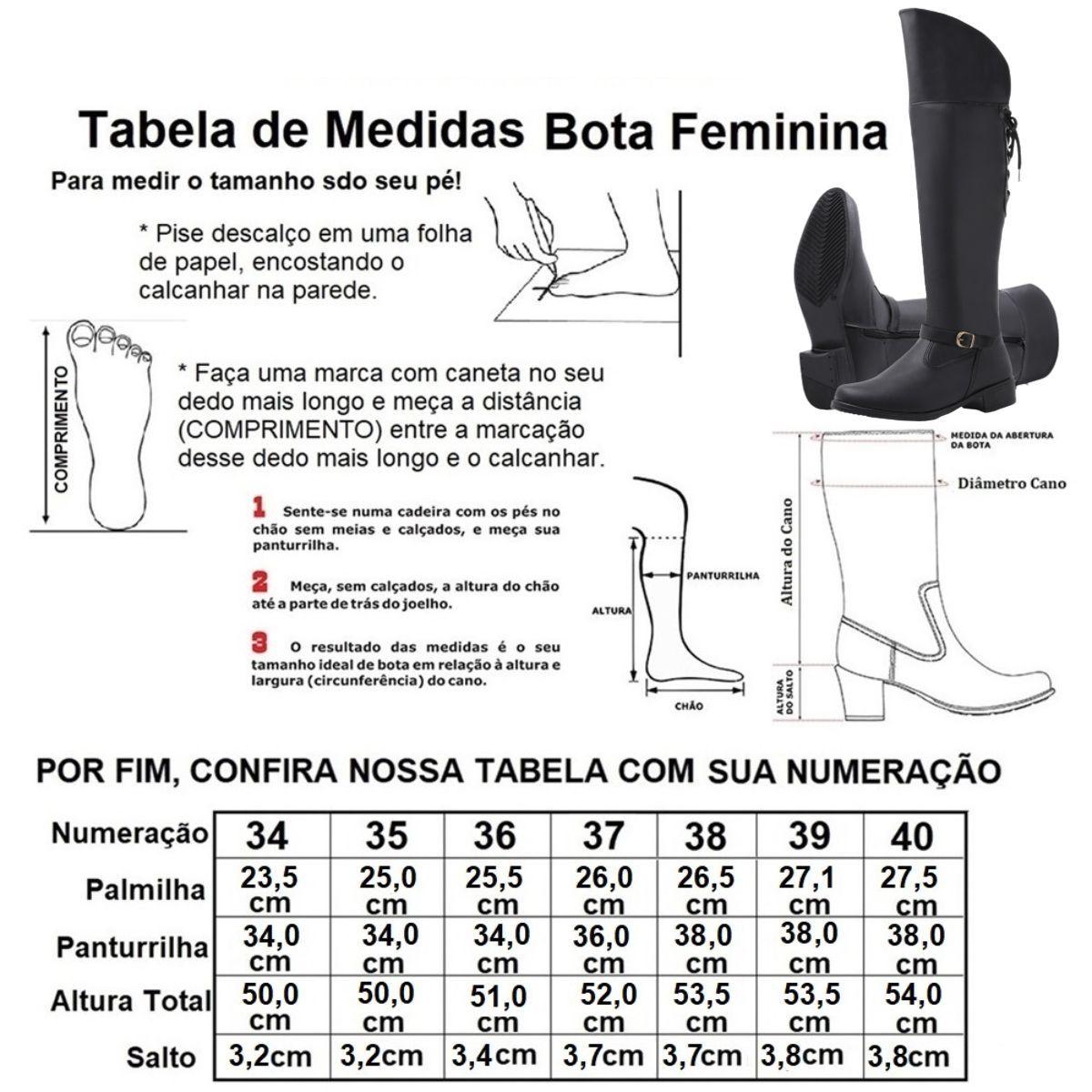 Bota Over The Knee Cano Alto Com Regulagem Amarração Atrás