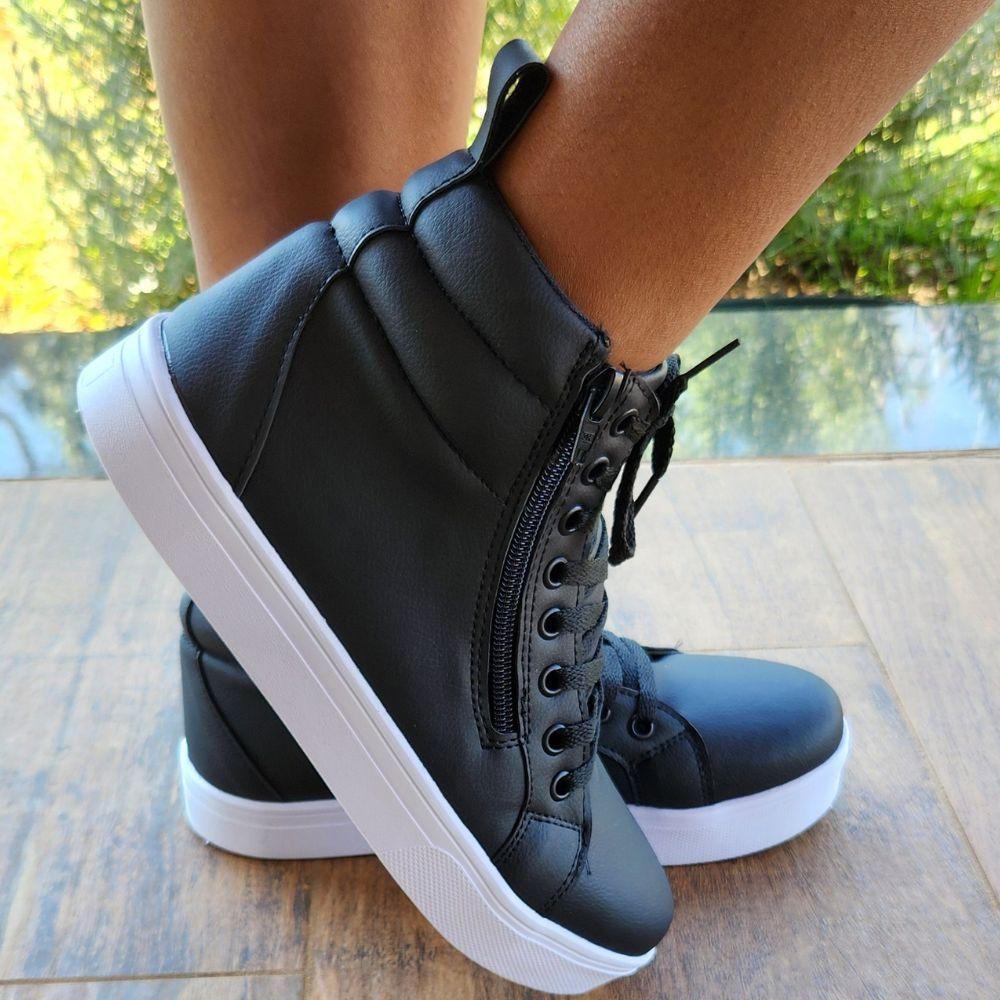 Tenis Chunky TÃªnis Feminino Sola Tratorada Satinato TÃªnis Bota