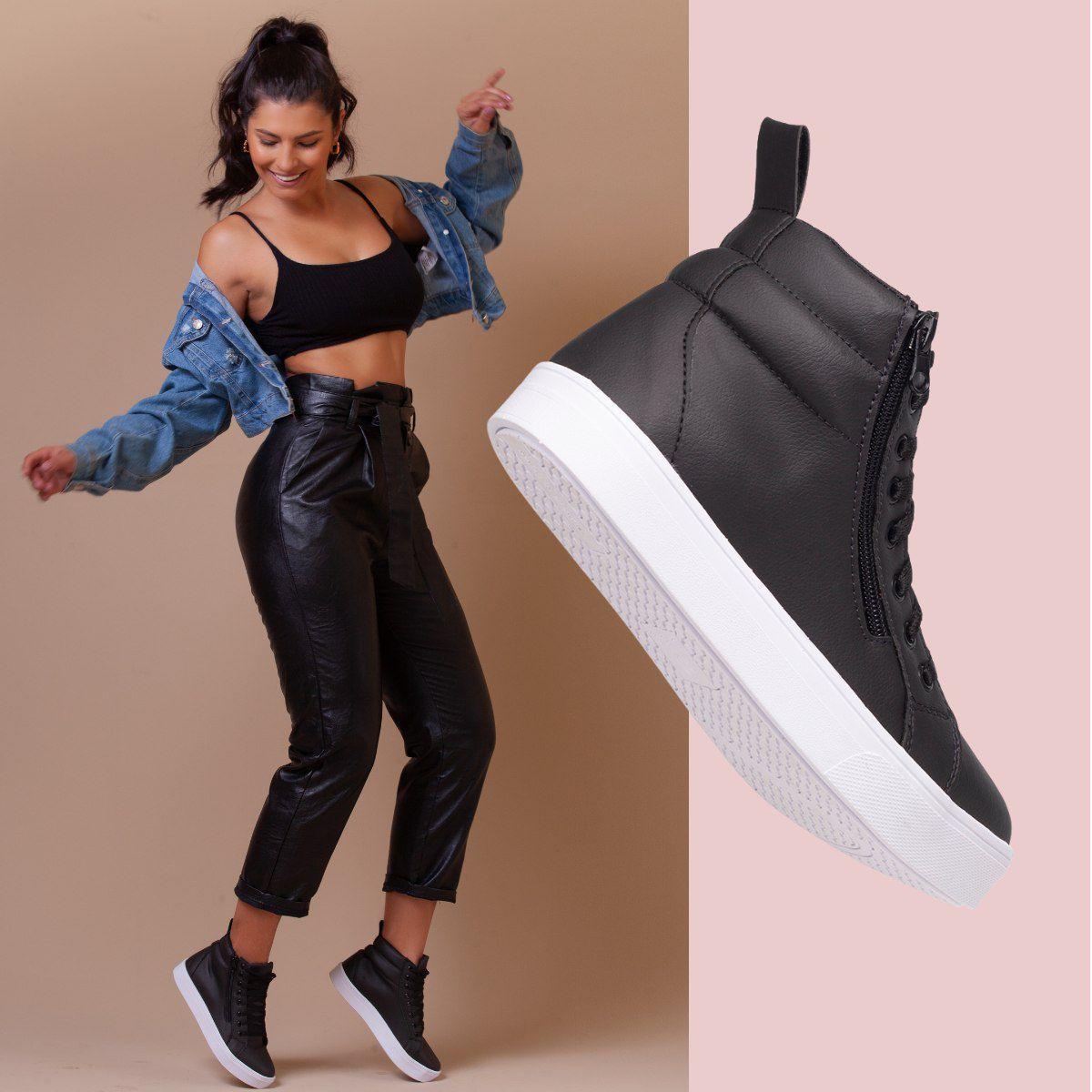 Tenis Botinha Treino Tenis Feminino Para Academia Cano Alto Tênis