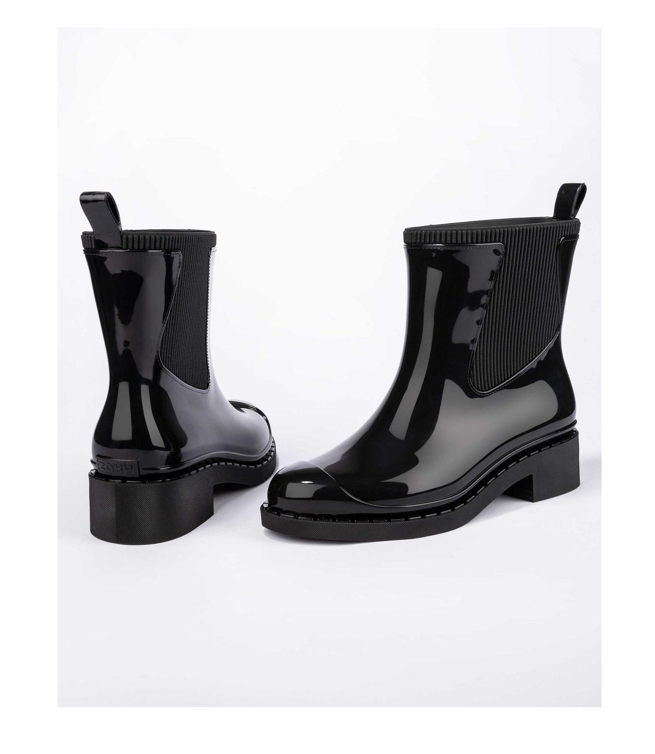 Zaxy Botas Wide Lemon Jelly Bota De Plastico Preta Bota Galocha