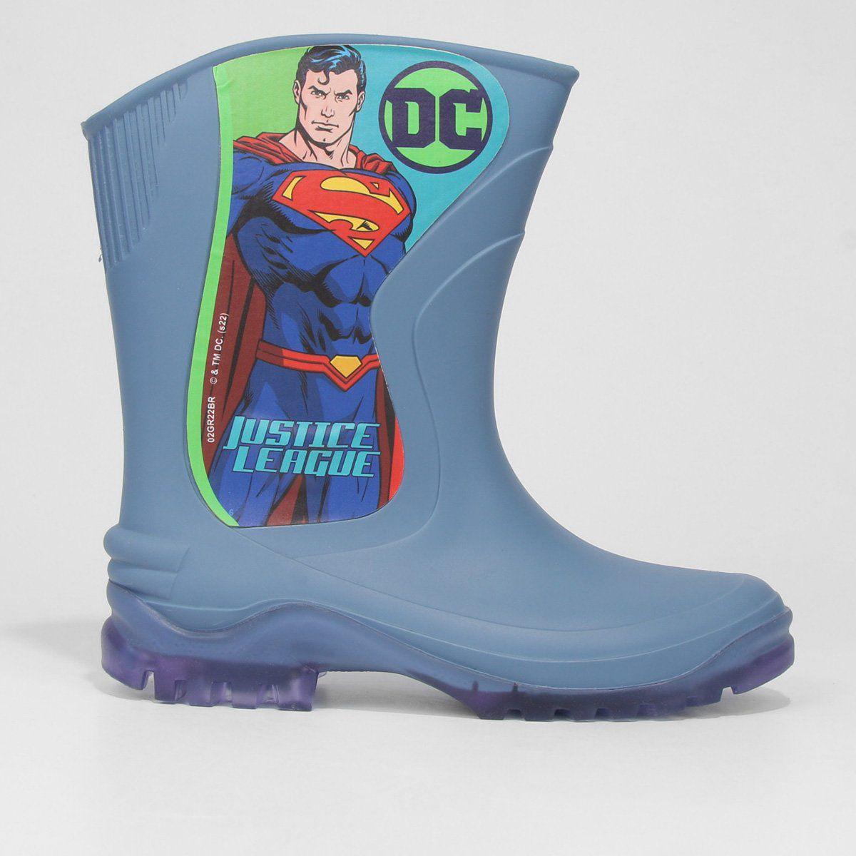 Bota Galocha Infantil Grandene Kids Liga da Justiça Batman Menino