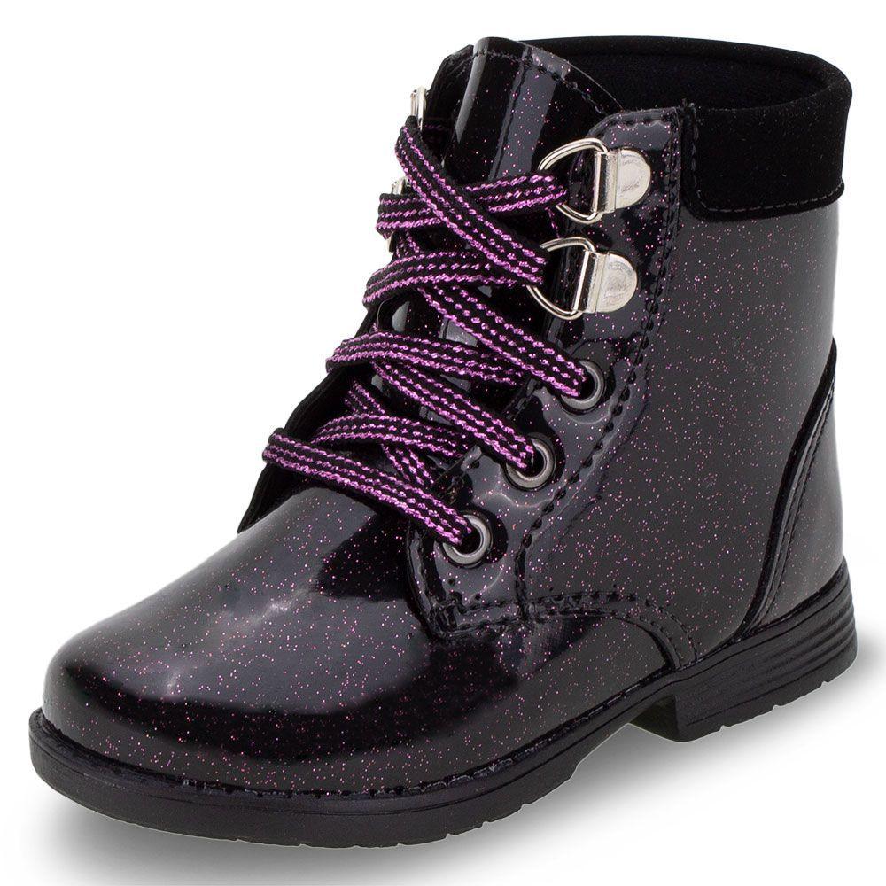 bota infantil preta feminina
