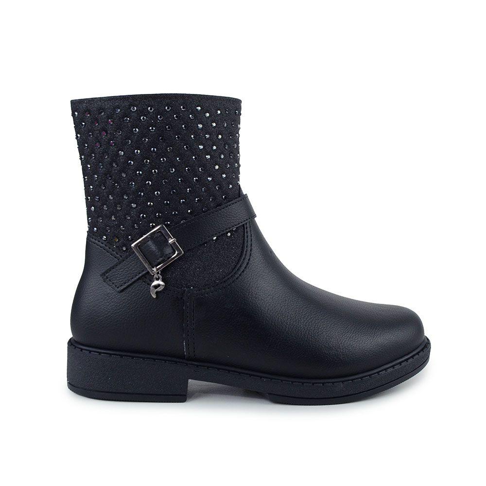 Bota Montaria Infantil Molekinha Bota Preta Cano Alto Infantil