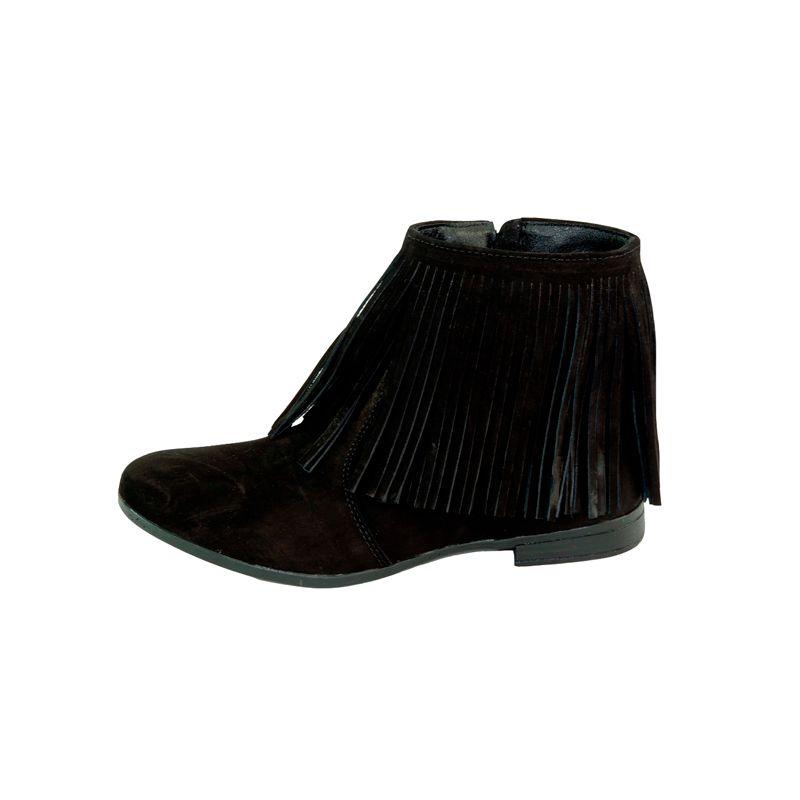 bota franja cano curto