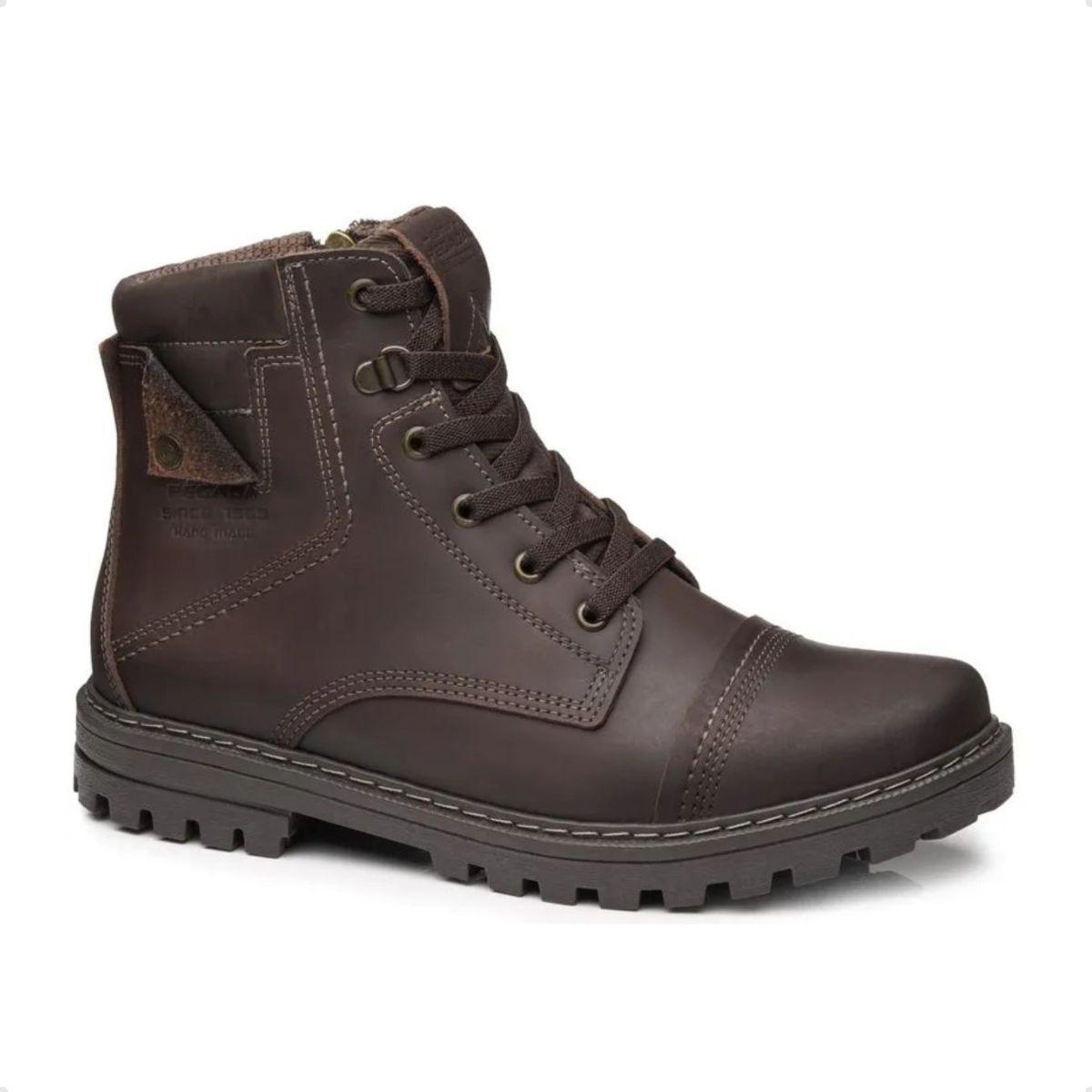 Bota Masculina Coturno Pegada Marrom Coturno Masculino