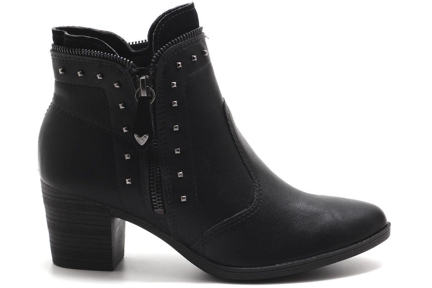 Bota Mississipi Cano Curto Zíper Salto Grosso Q1681 - Bota Feminina -  Magazine Luiza