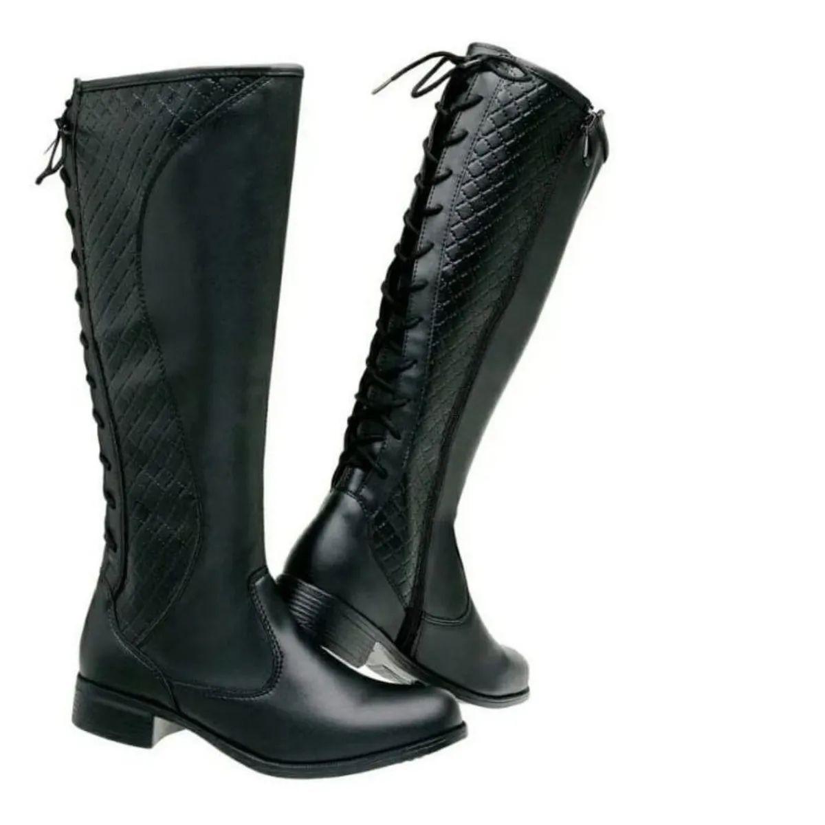 Looks Bota Over Com CadarÃ§o Atras Cadarço Bota Over The Knee Com