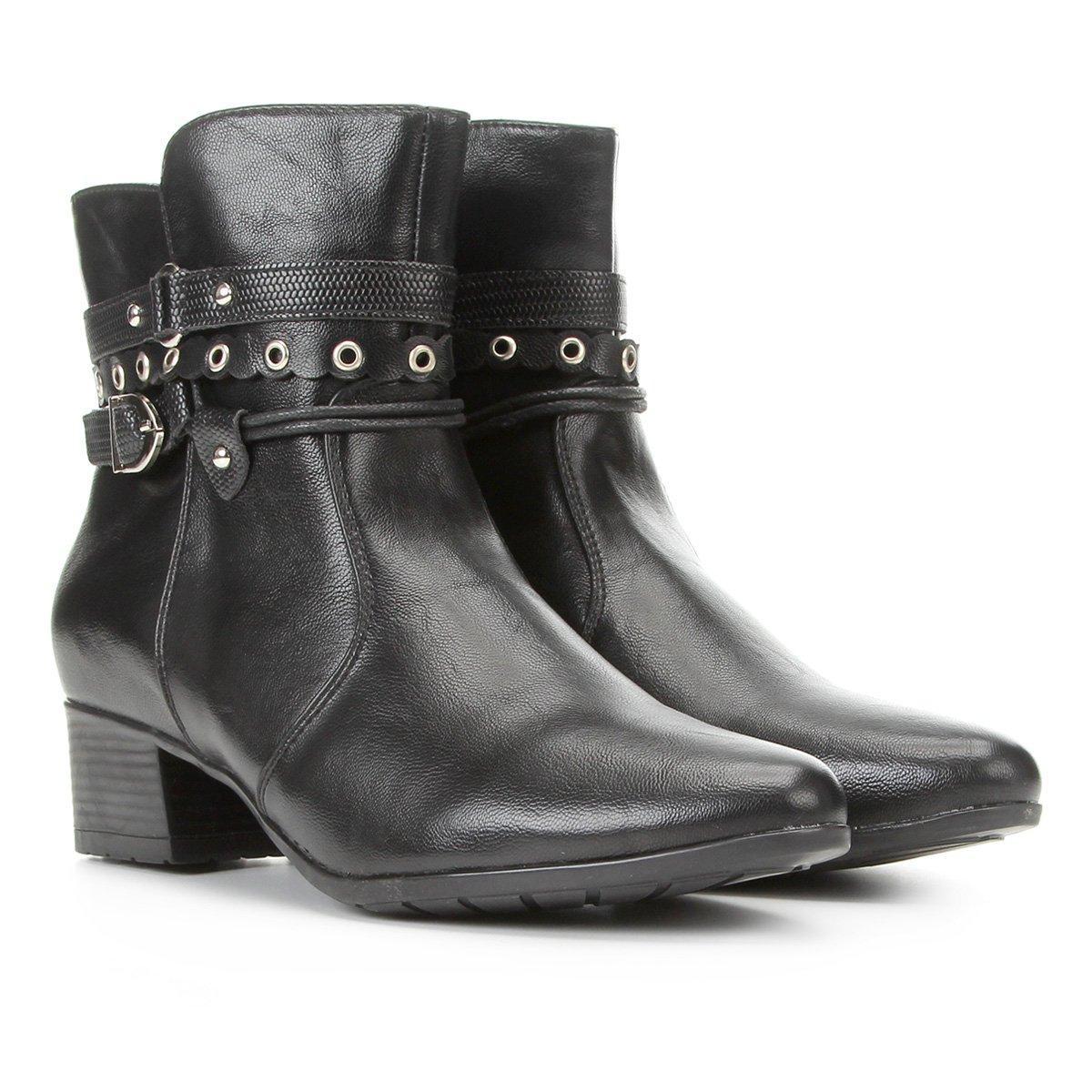 bota mooncity cano curto preta