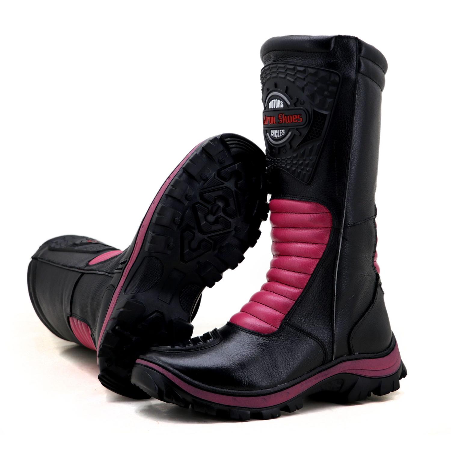 Atron Shoes Bota De Motociclista Feminina Bota Motociclista, De