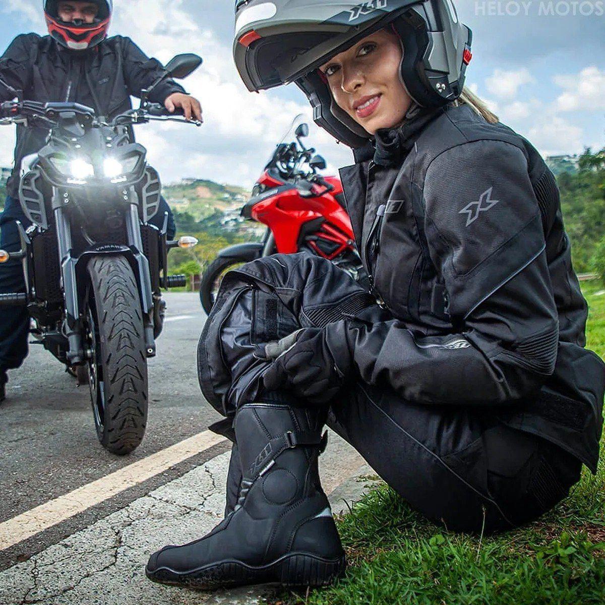 Bota Motociclista Feminina Impermeável Motociclista Feminina Bota